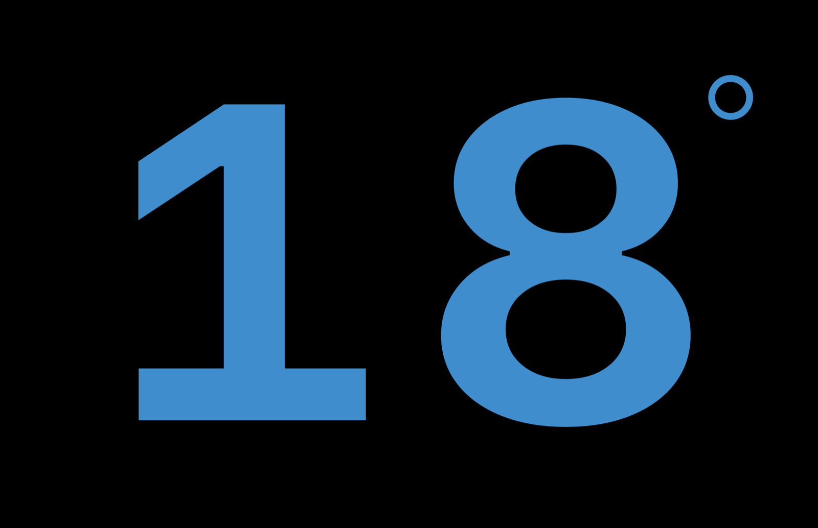 degr showing 18 degrees in pale blue