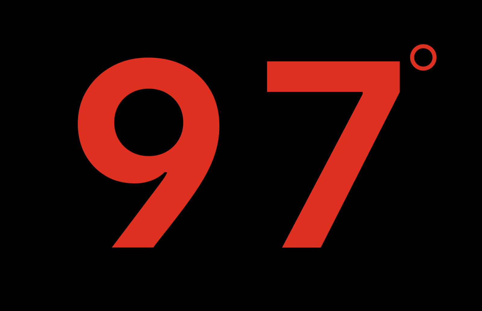 degr showing 97 degrees in red